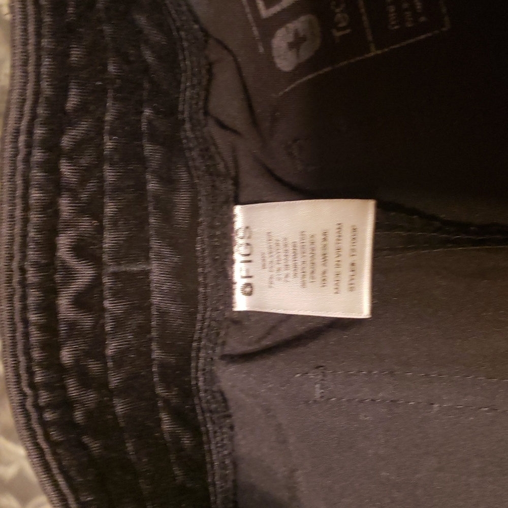 Figs Wome's Black Pants with Gray Drawstring - Picture 3 of 6